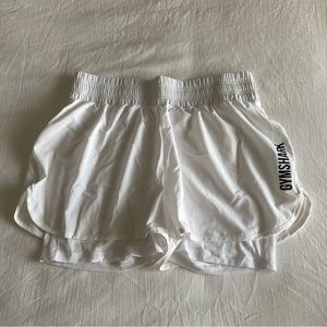 Gymshark Pulse White Athletic Shorts
